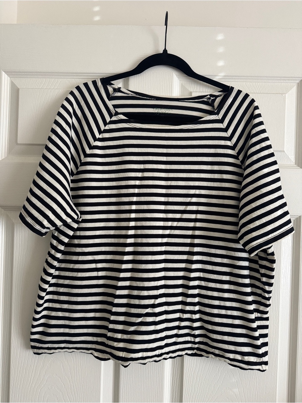 Gudrun Sjoden Essential striped T-shirt in organic cotton | black & white | XL
